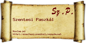 Szentesi Paszkál névjegykártya